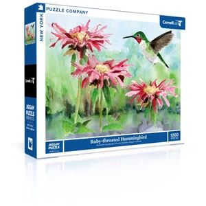 New York Puzzle Company Puzzel Ruby-throated Hummingbird - 1000 stukje... pas cher