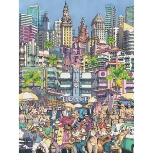 New York Puzzle Company Pièces XXL - Sun Kissed City York-Puzzle-MT2422 pas cher