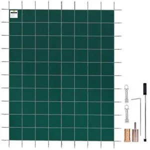 VEVOR 5,5 x 10,4 m Rechthoekige Zwembadafdekking , van polypropyleen , Strak gaasontwerp , Bescherming voor Kinderen en Huisdieren , Groen pas cher