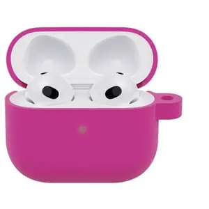 Otterbox Coque Soft Touch pour AirPods 3e Gen 2021, coque de protection antichoc, anti-chute, ultra-mince, anti-rayures et anti-éraflures pour Apple AirPods, Mousqueton inclus, Rose pas cher