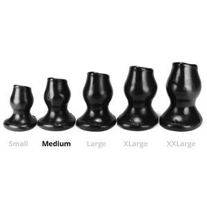 Oxballs - Pighole 2 - Holle Buttplug - Zwart - Maat M