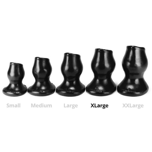 Oxballs - Pighole 4 - Holle Buttplug - Zwart - Maat XL