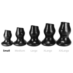 Oxballs - Pighole 1 - Holle Buttplug - Zwart - Maat S