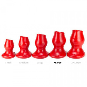 Oxballs - Pighole 4 - Holle Buttplug - Rood - Maat XL