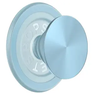 PopSockets: PopGrip pour MagSafe - Support de téléphone extensible et poignée avec un dessus interchangeable pour smartphones et étuis - Bague d'adaptation pour MagSafe incluse - Aluminum Blue Sigh pas cher