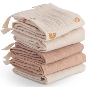 Mushie Lot de 5 gants de toilette Rainbow BlueVendu parberceau-magique