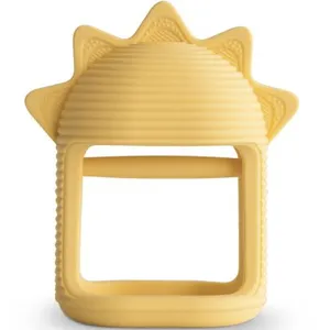 Mushie Jouet de dentition en silicone Sun yellow pas cher