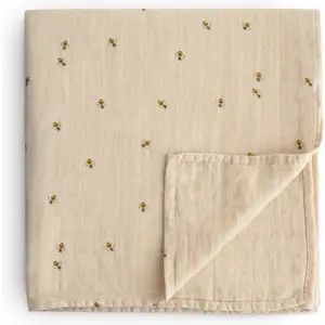 Mushie Maxi lange en coton Bee (120 x 120 cm) pas cher