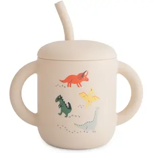 Mushie Tasse à paille Dino pas cher