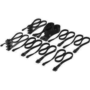 Corsair Elite Premium Ind. Sleeved PSU Cables T5 Pro Kit 75 cm (75 cm, 24 broches ATX, SATA), Câble interne (PC) pas cher