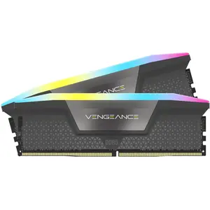 Corsair Vengeance RGB Black - 2 x 32 Go (64 Go) - DDR5 6000 MHz - CL28... pas cher