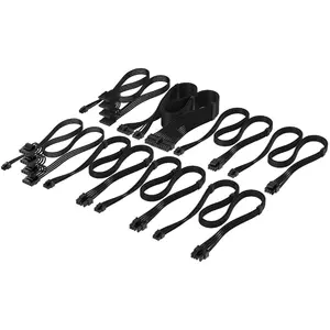Corsair Stromkabel Pro Sleeved Type 4 Schwarz 61 cm (61 cm, 24 broches ATX, SATA), Câble interne (PC) pas cher