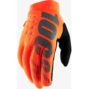 Unknown 100% Brisker Gants pour homme Orange/noir Taille SM pas cher