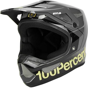 100% Statut Helment Casque Mixte, Noir Charbon, S EU pas cher