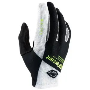 100% Gants Celium noir/blanc Taille M 2021 Gants de vélo pas cher