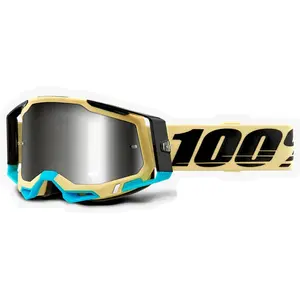 100% Racecraft II Airblast Motorcross Bril, zwart-geel voor man pas cher