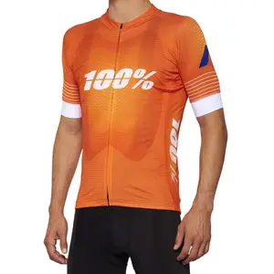 Comparateur de prix : 100percent 100% Exceeda Fietsshirt met korte mouwen, wit-oranje, afmeting L voor man