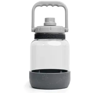 Asobu The Barkley Juggler Grijze draagfles inhoud 1,5L voor water met drinkbak voor de hond pas cher