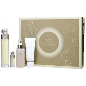 perry ellis 360 by Perry Ellis   - Gift Set - 100 ml Eau De Toilette Spray + 120 ml Body Mist + 90 ml Shower Gel + .25 Mini EDT Spray pas cher