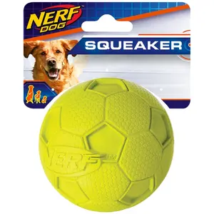 NERF Balle de Foot avec Sifflet pour Chien Taille M - Couleurs aléatoires pas cher