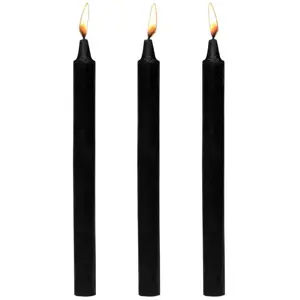 XR Brands Dark Drippers Fetish Drip Candles Set of 3 - Black pas cher