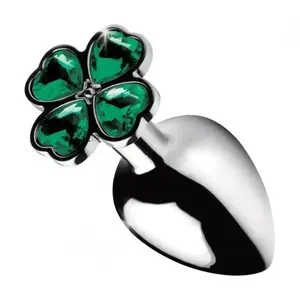 Plug bijou Lucky Gem Trèfle 9 x 4 cm   pas cher
