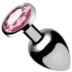 XR Brands - Booty Sparks - Pink Gem Anal Plug Large - Pink