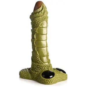 XR Brands - Reusachtig Geschubd Moerasmonster Dildo - Groen pas cher