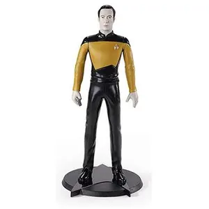 The Noble Collection Star Trek Bendyfigs Data - 7.5in (19cm) Noble Toys Bendable Figure - High Quality Posable Collectible Doll Figures With Stand pas cher