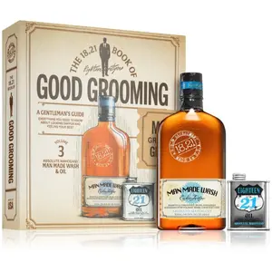 18.21 Man Made, Set cadeau beauté, Book of Good Grooming Volume 3 Set Absolute Mahogany pour hommes (Set soin de la barbe) pas cher