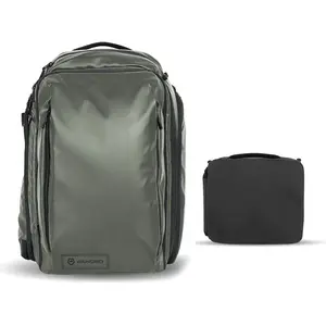 WANDRD Transit 35L Travel Backpack Wasatch Green Essential Bundle pas cher