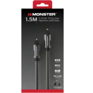 Câble fibre optique Monster Cable 1,5 m Noir pas cher