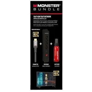 Monster PACK HDMI 4K 22,5GBPS 1.8M + SCREENCLEAN 60ML + POWER 4 PRISES pas cher