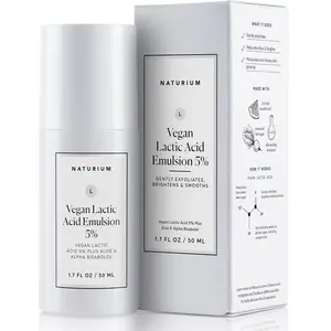 Naturium Vegan Lactic Acid Emulsion 5% Plus Aloe & Alpha Bisabolol, Skin Brightener & Aging - 50ml pas cher