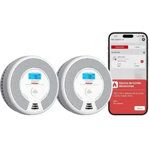 X-Sense Détecteur de Fumée et de Monoxyde de Carbone SC07-WX,Lot de 2 pas cher
