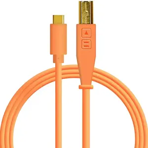 DJ TECHTOOLS USB-C/USB-B Chroma Cable (Neon Orange) - Kabel voor DJs pas cher