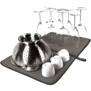 Tapis de séchage PREPARA DE SECHAGE ANTIBACTERIEN  GRIS pas cher