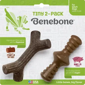 Benebone Lot de 2 jouets à mâcher pour petits chiens pas cher