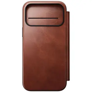 Nomad Modern Leather Folio - Lederhülle für iPhone Max, Horween-Leder (Apple iPhone 17 Pro Max), Coque pour téléphone portable, Marron pas cher