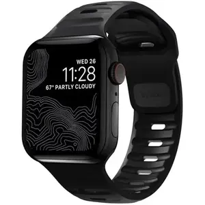 Comparateur de prix : Bracelet Sport Strap Nomad Noir pour Apple Watch de 42 44 45 et 49 mm
