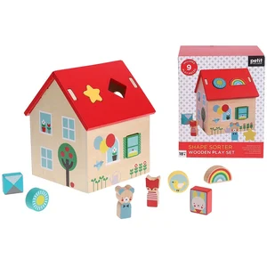 Petit Collage Jeu De Tri De Formes En Bois pas cher