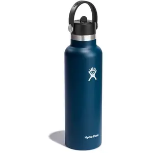 Hydro Flask Standard Mouth Flex Straw Cap Drinkfles (621 ml) - Indigo pas cher