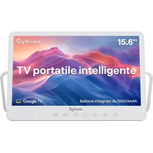 Téléviseur Portable SYLVOX 156 Pouces Smart Google TV Étanche 1080P FH... pas cher
