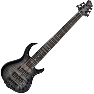 Sire M7+ A6/TBK Marcus Miller 6-snarige basgitaar, swamp ash met flame maple top, 35 inch, Heritage-3 preamp, Transparent Black