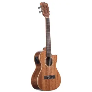 Kala Gloss Solid Mahogany Tenor Ukulele Cutaway w/ EQ w/ Case pas cher