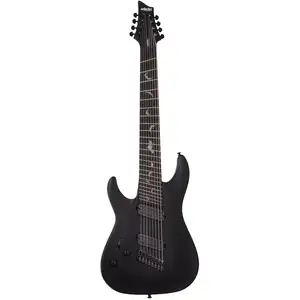 Schecter Damien 8 MultiScale Satin Black LH linkshandige elektrische gitaar pas cher