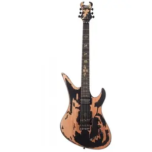 Schecter Synyster Custom-S Distressed Satin Black - Elektrische gitaarVendu parbol