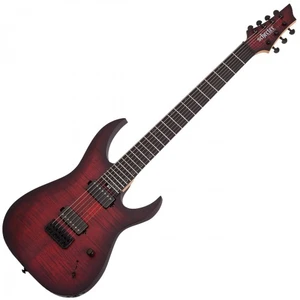 Schecter Sunset-7 Extreme 7-snarige elektrische gitaar Satin Scarlet Burst pas cher