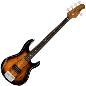 Sterling by Music Man StingRay Ray35 Spalted Maple 3-Tone Sunburst 5-s...Vendu parbax-music