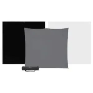 Westcott X-Drop Pro 3-Pack Backdrop Kit (8x8) Backdrop Kit, 2,4 x 2,4 m (240 cm), Fond de studio, Gris, Noir, Blanc pas cher